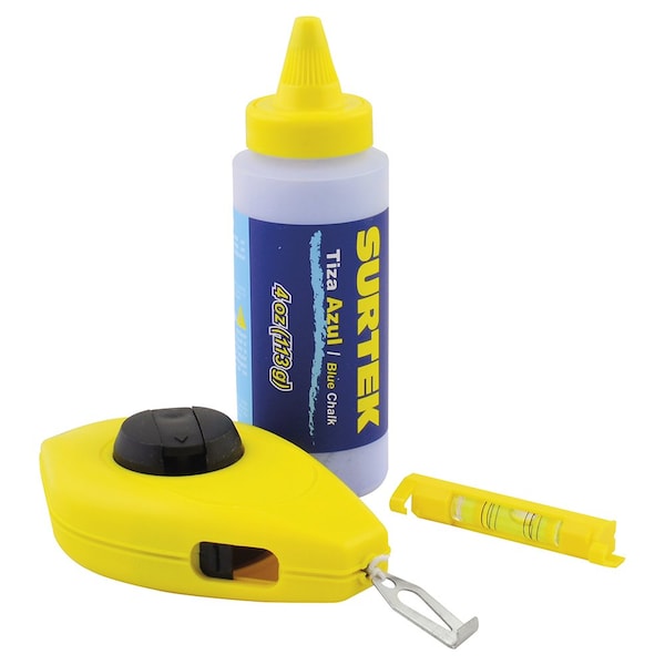 Surtek Plastic Chalk Line Reel Set 4Oz 130562 - main